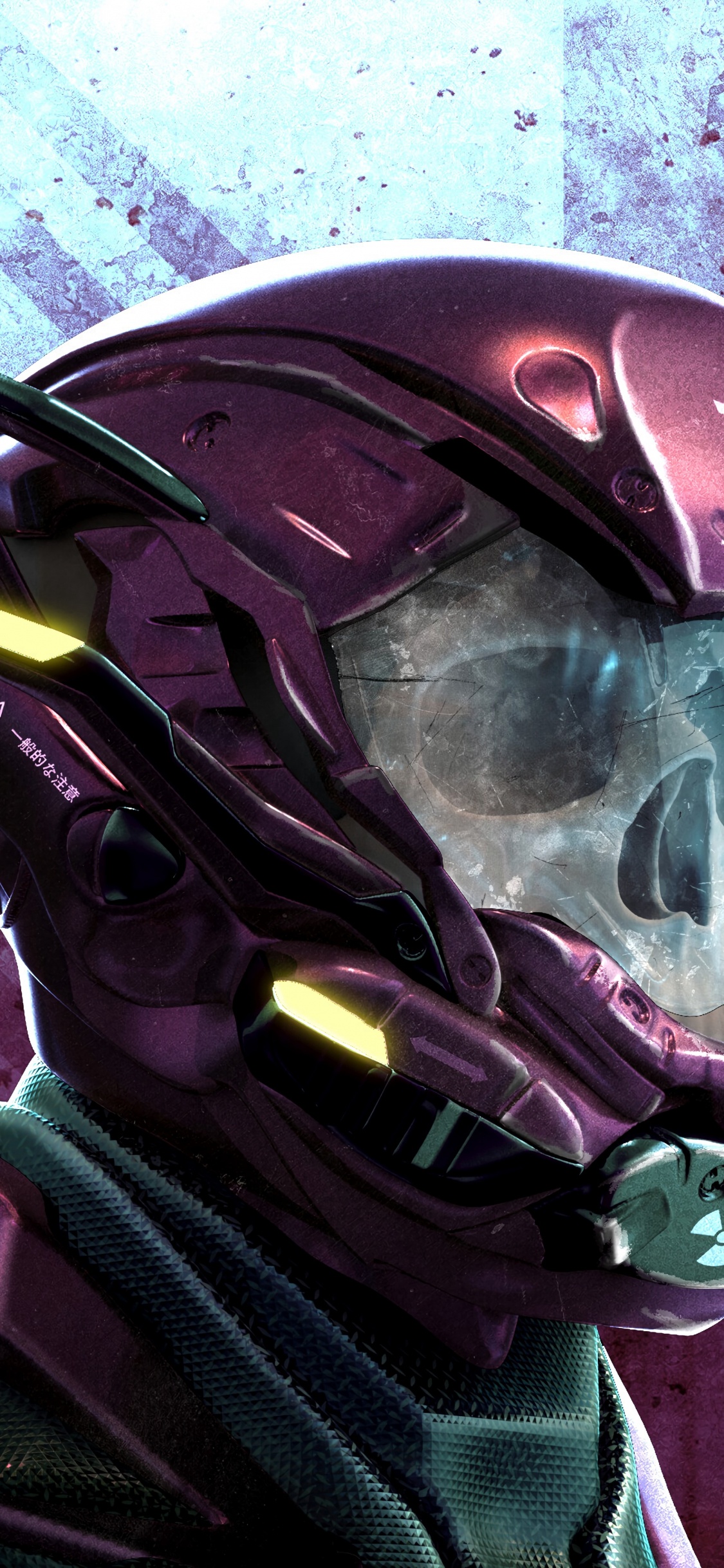 Обои арт, иллюстрация, шлем, Хоккейный шлем, защитное снаряжение в спорте в разрешении 1125x2436