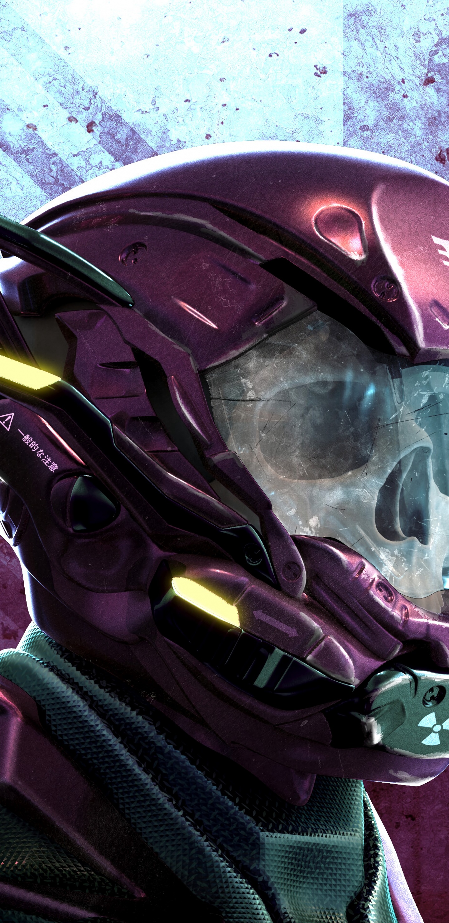 Обои арт, иллюстрация, шлем, Хоккейный шлем, защитное снаряжение в спорте в разрешении 1440x2960