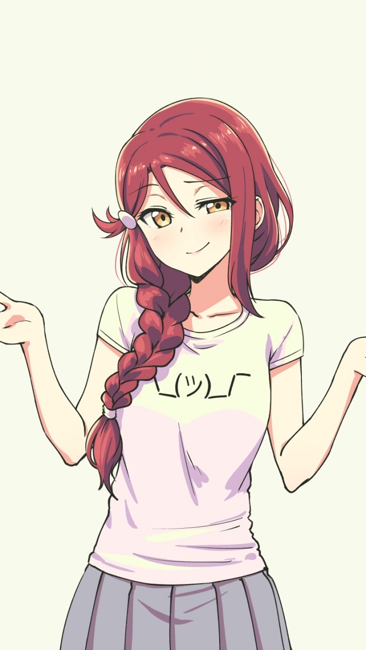 Обои мультфильм, аниме, иллюстрация, длинные волосы, рот в разрешении 720x1280