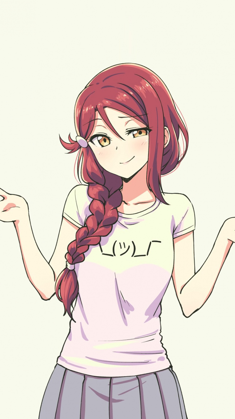 Обои мультфильм, аниме, иллюстрация, длинные волосы, рот в разрешении 750x1334