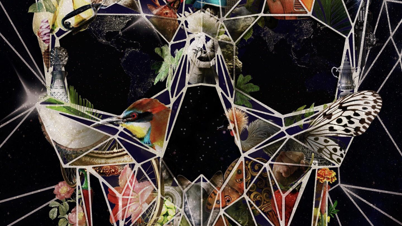 Обои череп, Череп арт, арт, абстрактное искусство, художественная печать в разрешении 1280x720