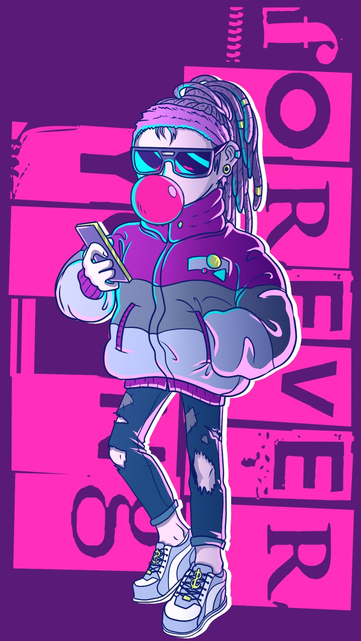 Обои арт, wisgoon, пурпур, розовый, пурпурный цвет в разрешении 720x1280