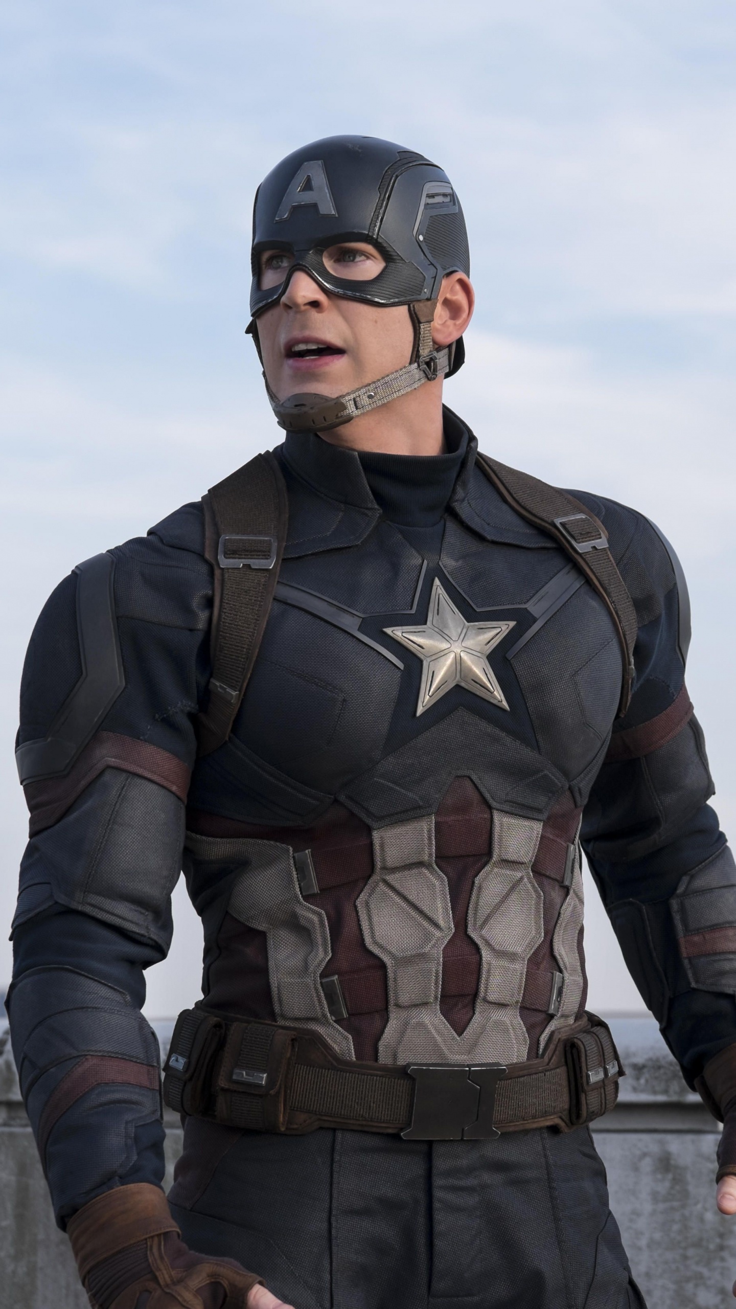 Обои Крис Эванс, Капитан Америка Гражданская Война, Капитан Америка, Железный человек, marvel в разрешении 1440x2560