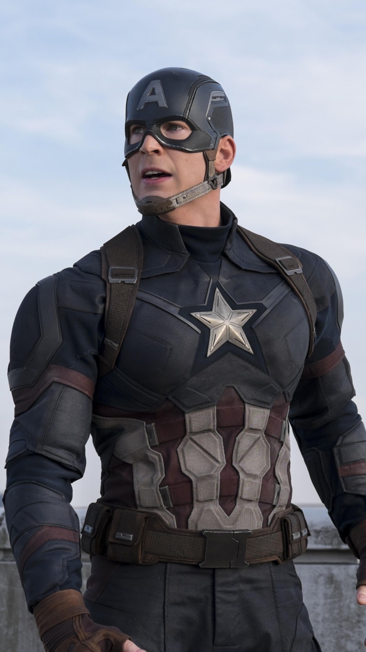 Обои Крис Эванс, Капитан Америка Гражданская Война, Капитан Америка, Железный человек, marvel в разрешении 720x1280