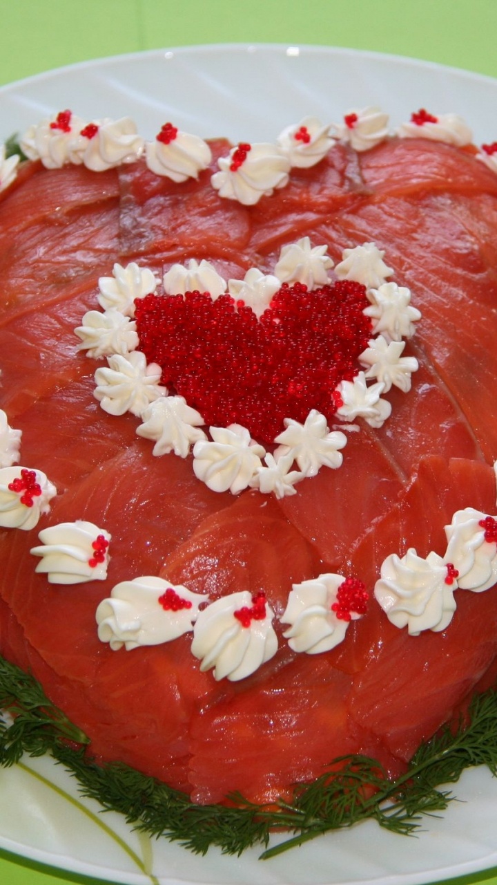 Обои сердце, pasteles, тарелка, рецепт, торт украшение в разрешении 720x1280