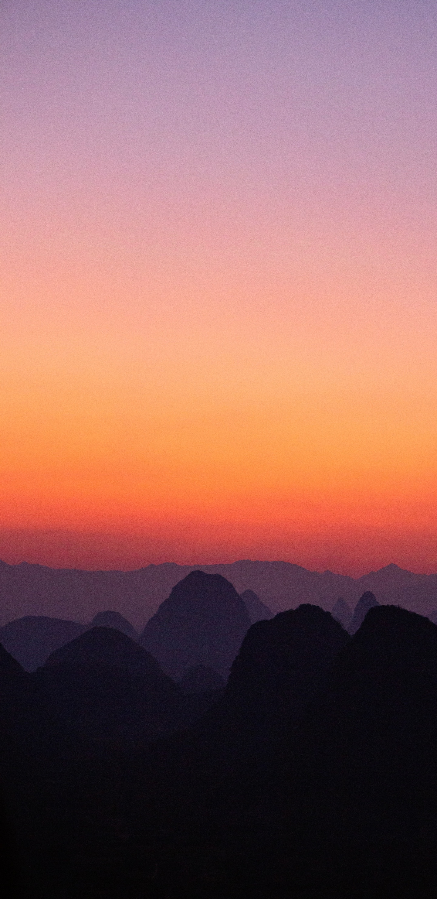 Обои гора, хештег, послесвечение, восход солнца, закат в разрешении 1440x2960