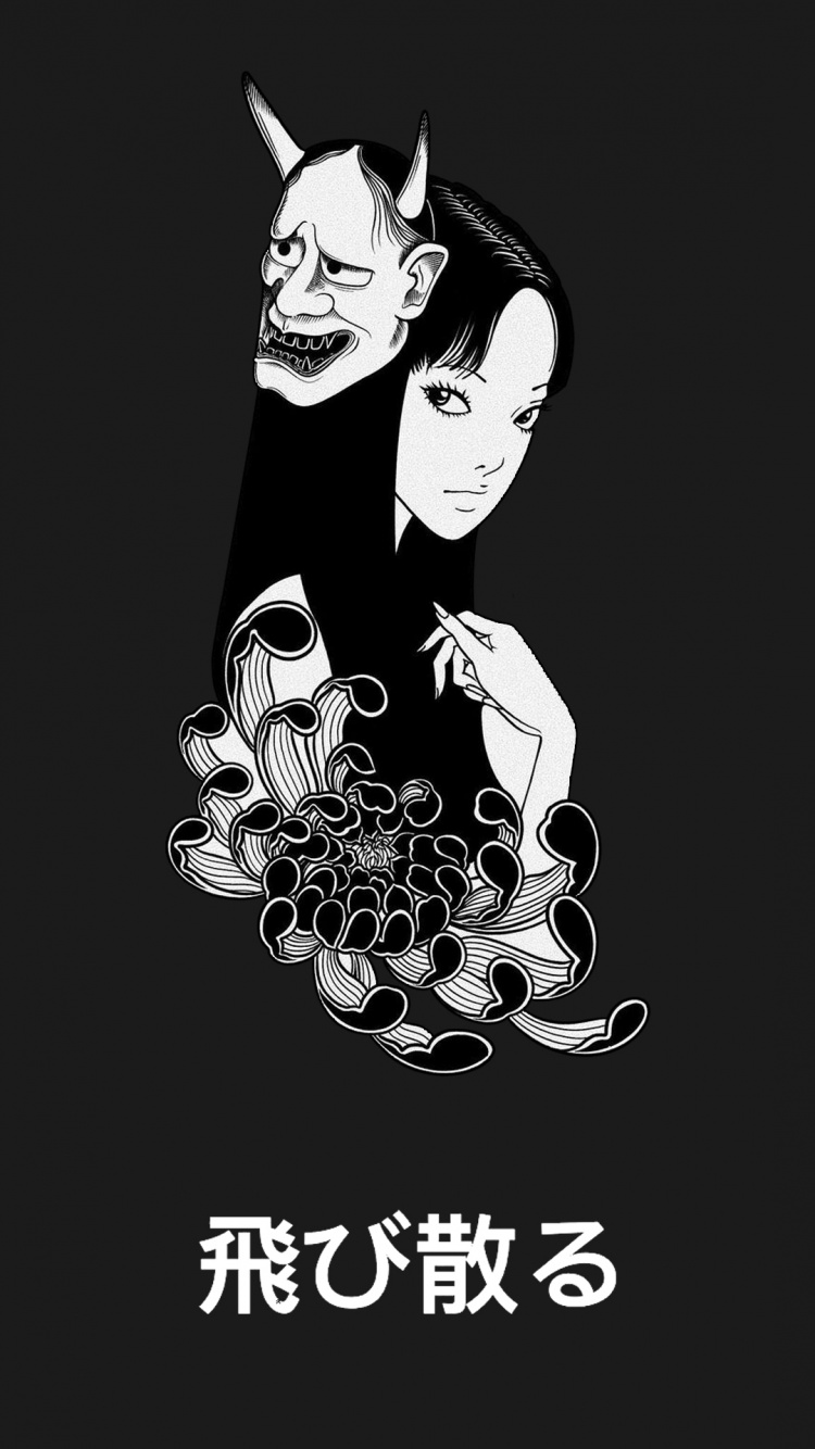 Обои мультфильм, визуальное искусство, черный, жест, арт в разрешении 750x1334