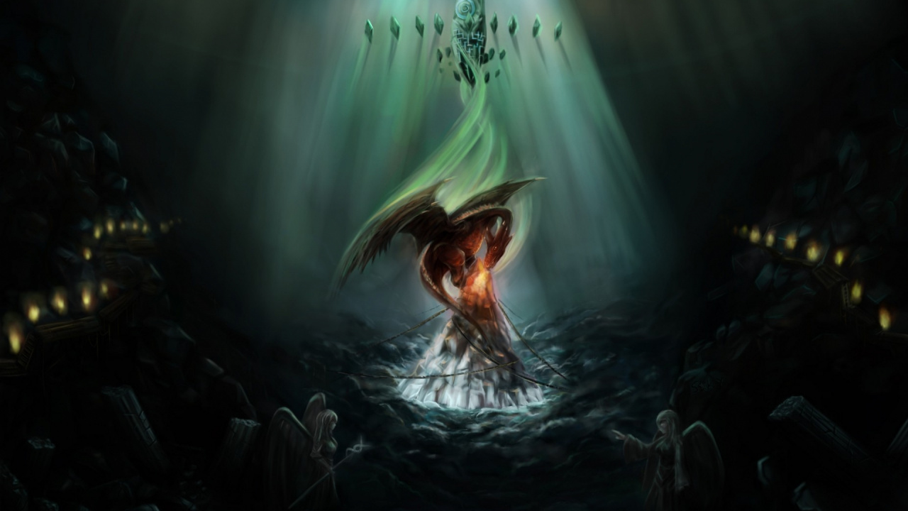 Обои дракон, мифология, явление, компьютерная игра, спецэффекты в разрешении 1280x720