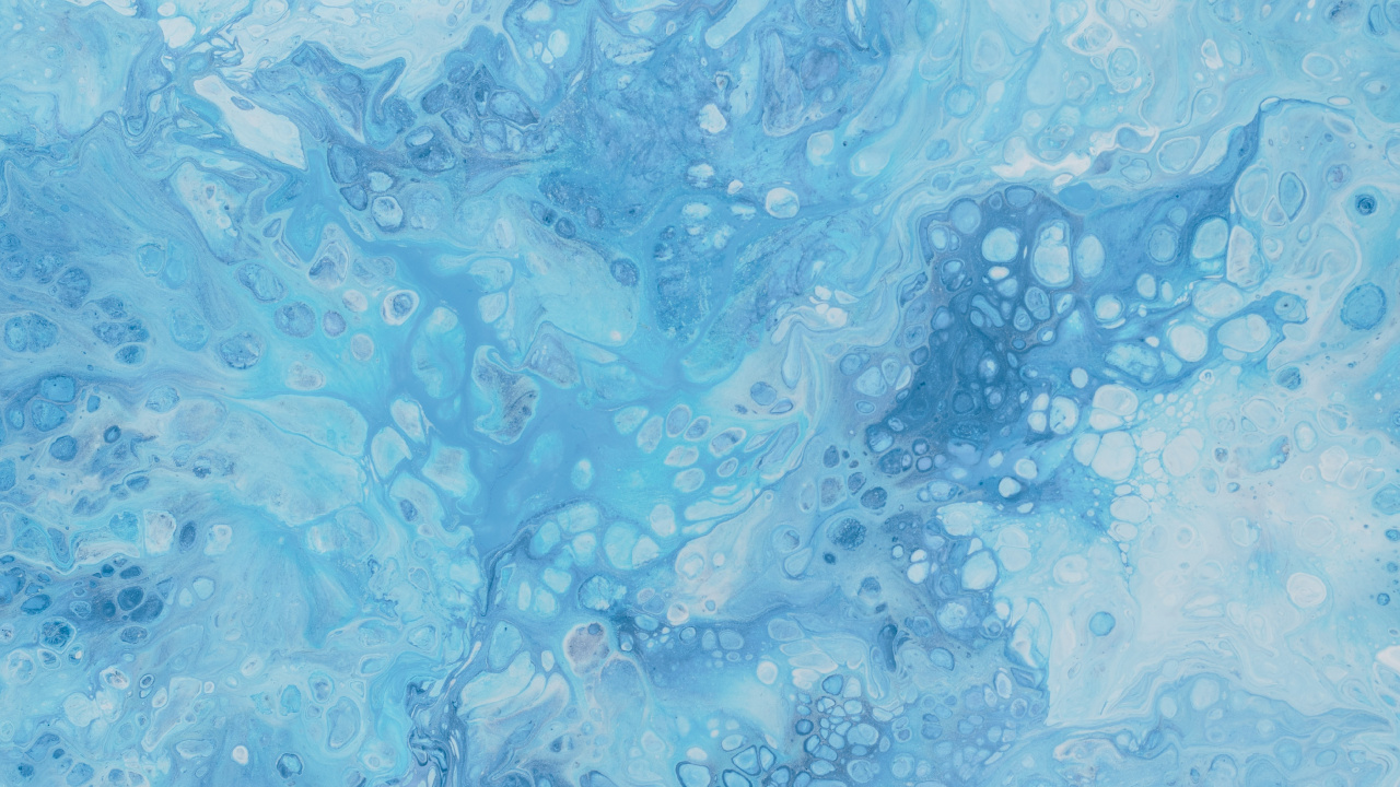 Обои живопись, текстура, синий, абстрактное искусство, Аква в разрешении 1280x720