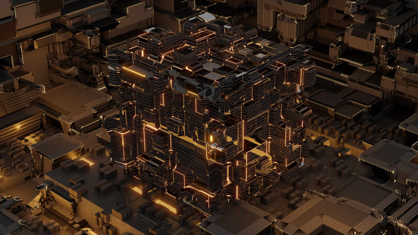 Обои небо, метрополия, населенный пункт, городской район, жилой район в разрешении 1366x768