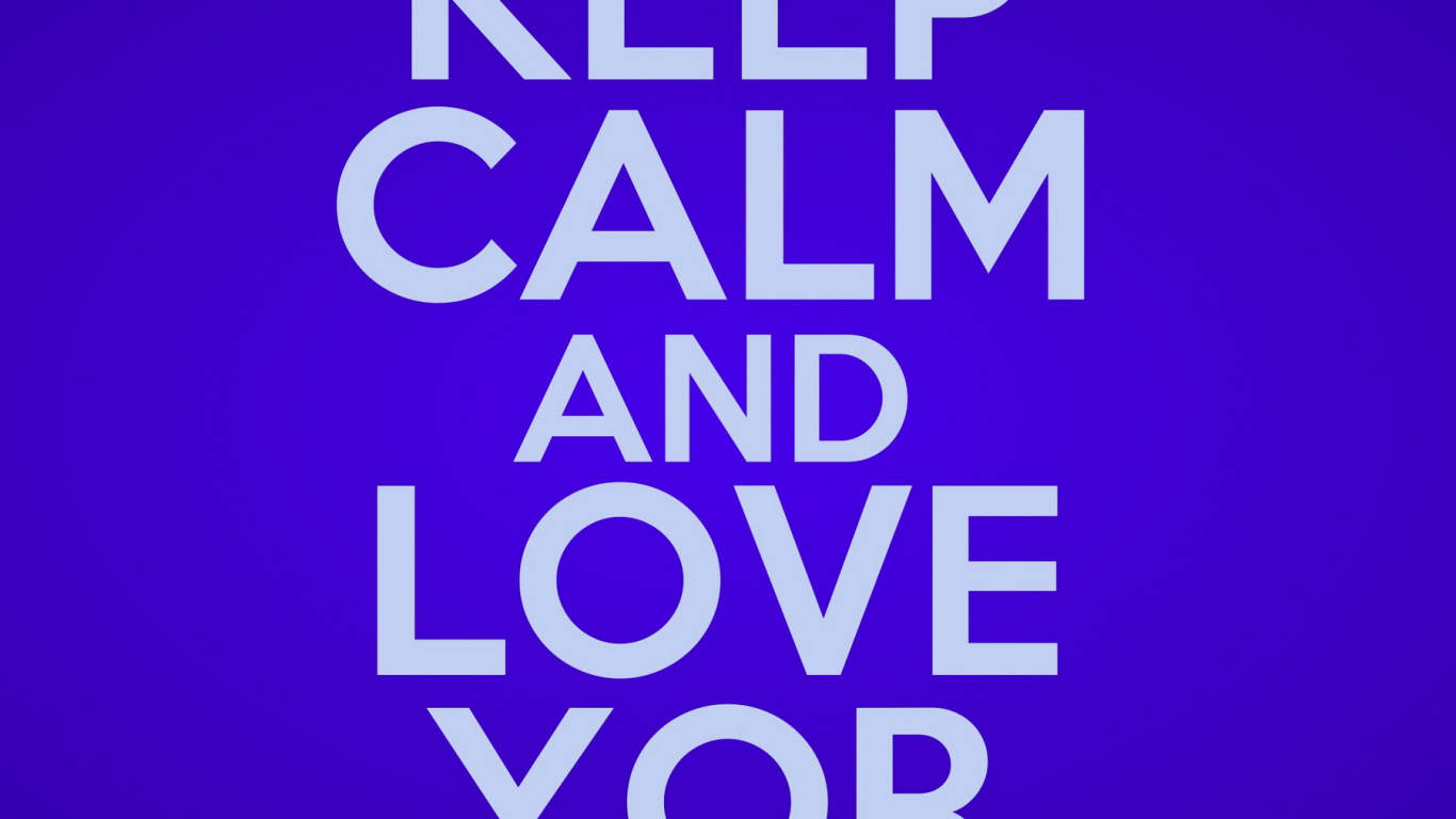 Обои сохранять спокойствие и нести, графический дизайн, постер, лого, текст в разрешении 1366x768