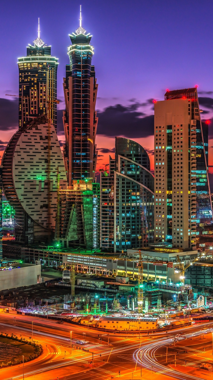 Обои город, городской пейзаж, метрополия, городской район, небоскреб в разрешении 750x1334