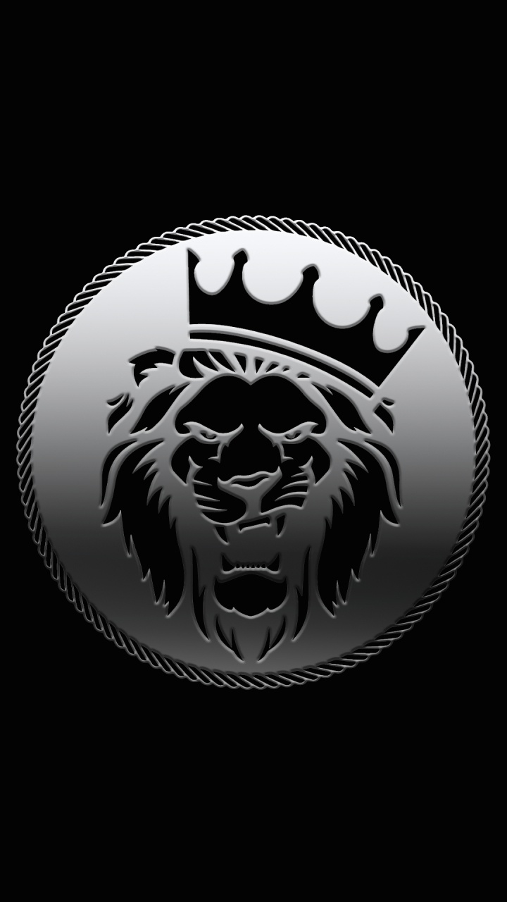 Обои черный и белый, лого, пасть, арт, круг в разрешении 720x1280