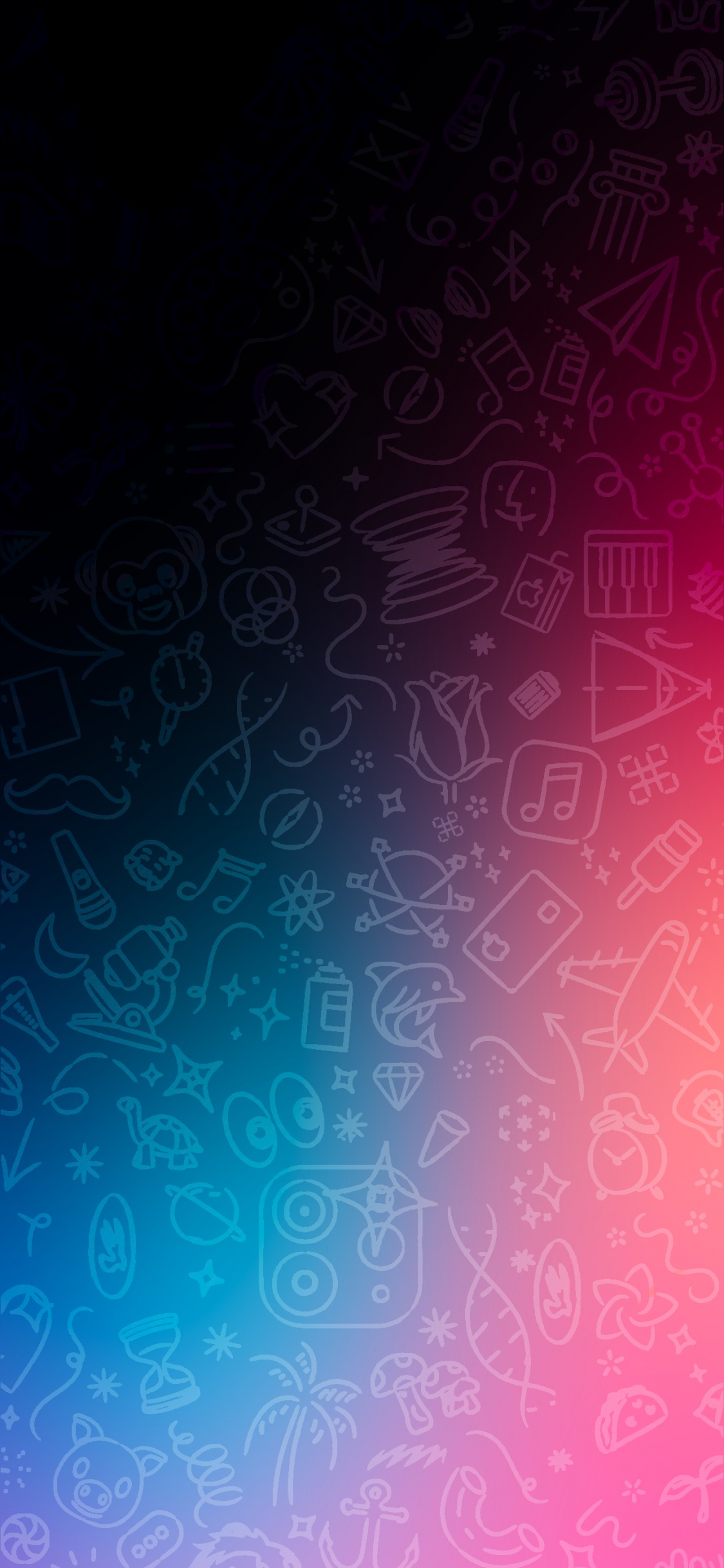 Обои вода, арт, круг, электрик, узор в разрешении 1125x2436