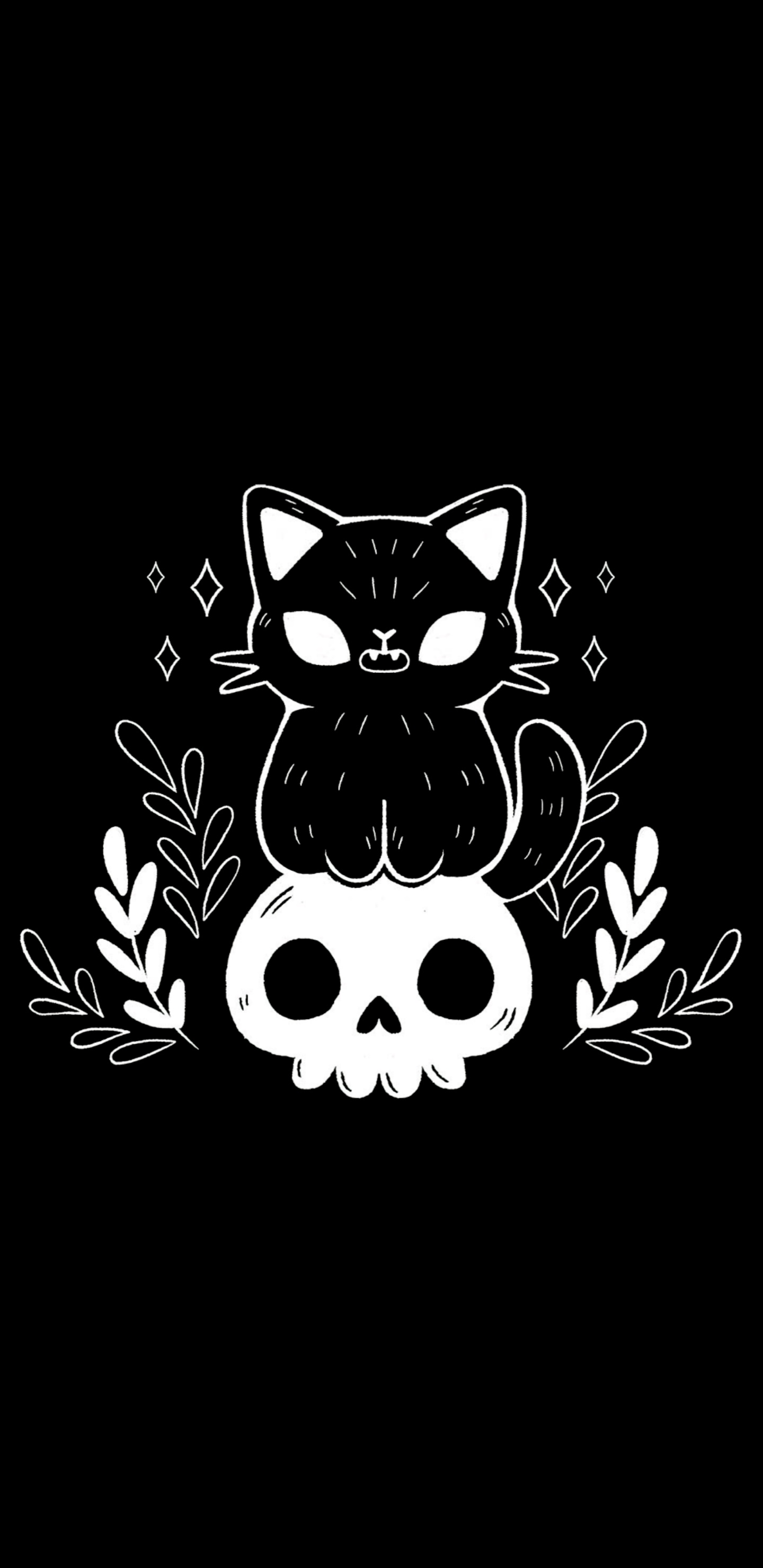 Обои футболка, рисование, арт, дизайн, кот в разрешении 1440x2960