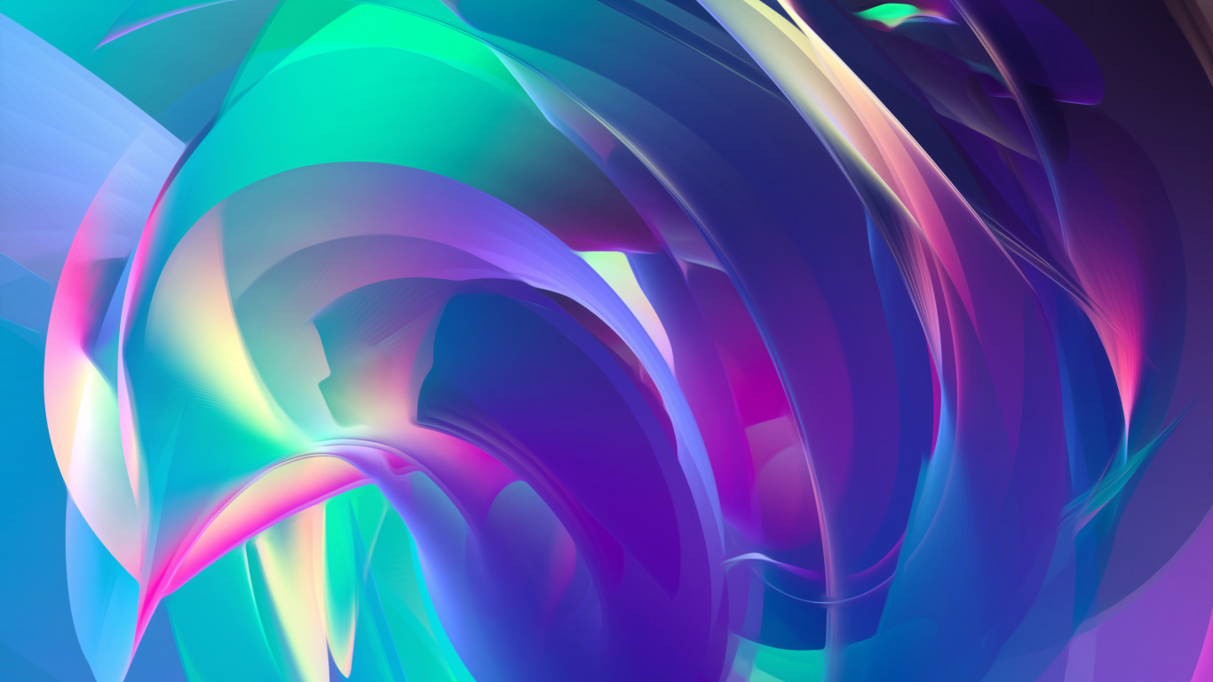 Обои абстрактное искусство, цифровое искусство, арт, синий, свет в разрешении 1366x768