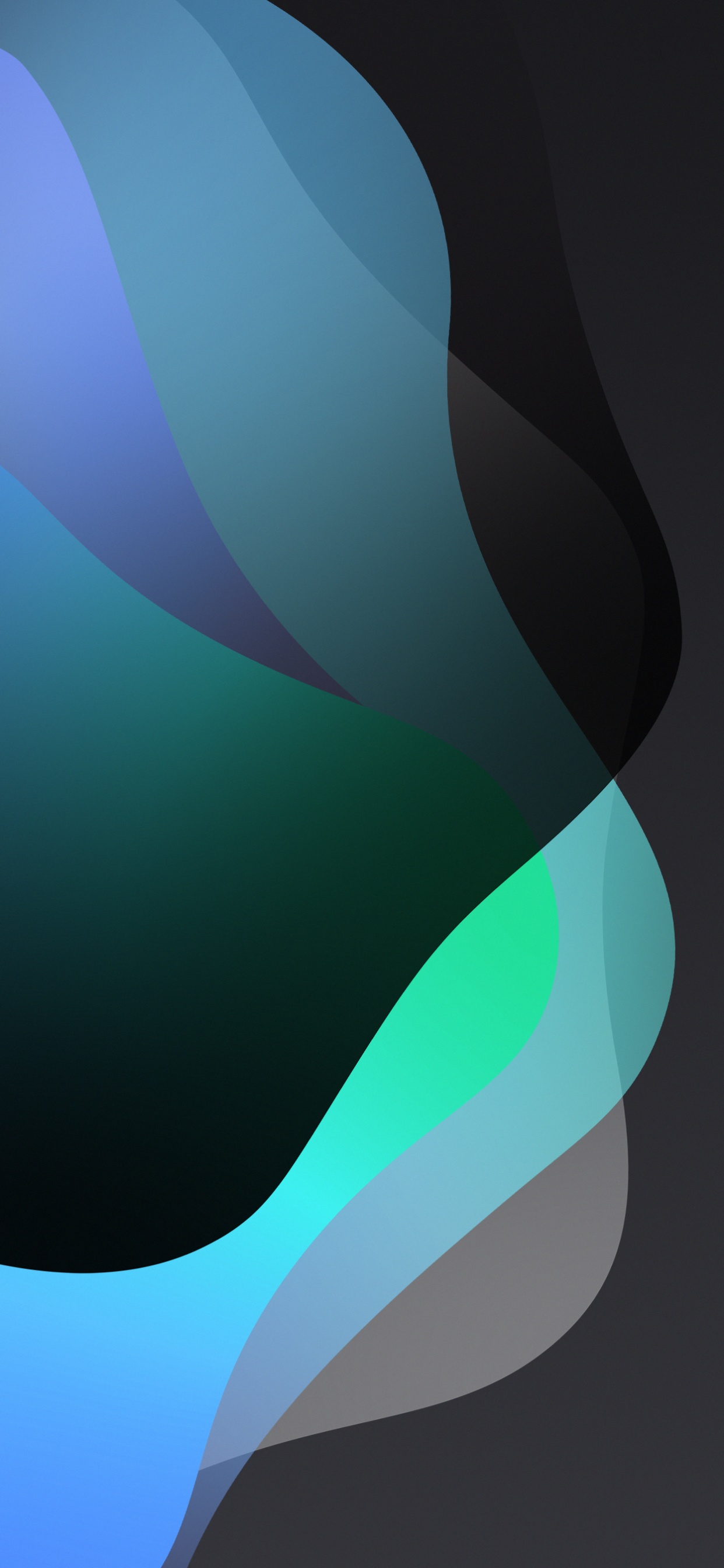 Обои яблоко, лазурный, Аква, полутона и оттенки, электрик в разрешении 1242x2688