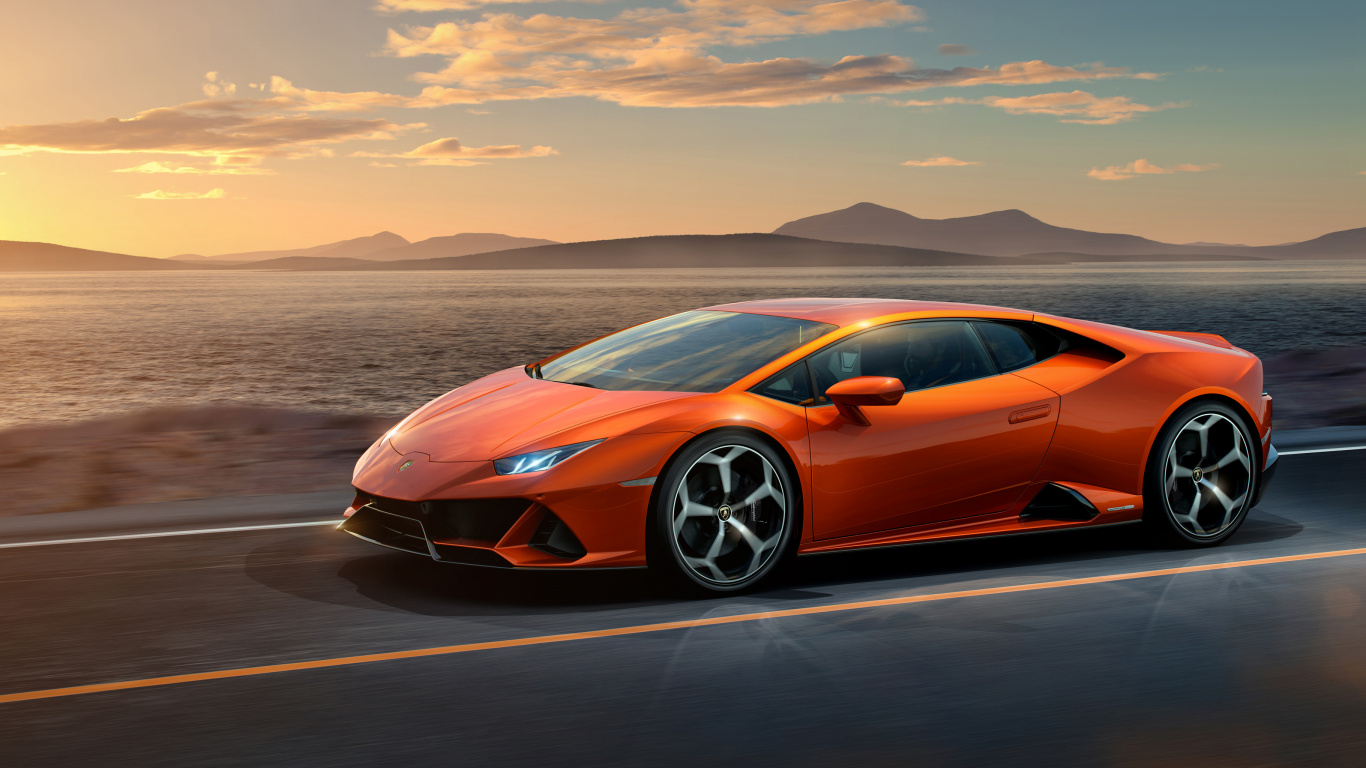 Обои Ламборджини Huracan в 2020 ево, 2019 Ламборгини Уракан, Ламборджини, авто, суперкар в разрешении 1366x768