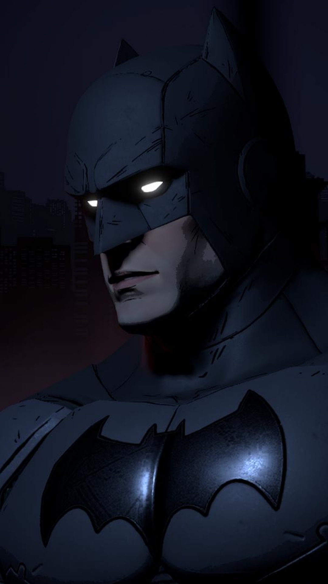Обои Бэтмен рыцарь аркхема, Бэтмен, темнота, полночь, видеоигра в разрешении 1080x1920