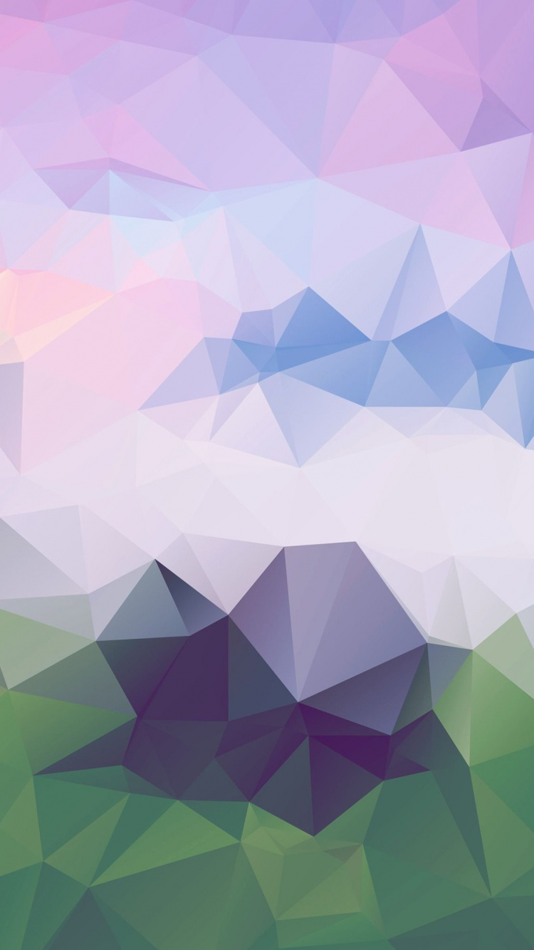 Обои картинка, абстрактное искусство, пурпур, узор, треугольник в разрешении 750x1334