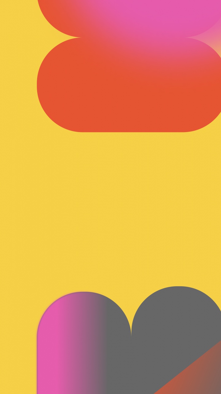 Обои Оранжевый цвет, графический дизайн, М-095, свет, розовый в разрешении 720x1280