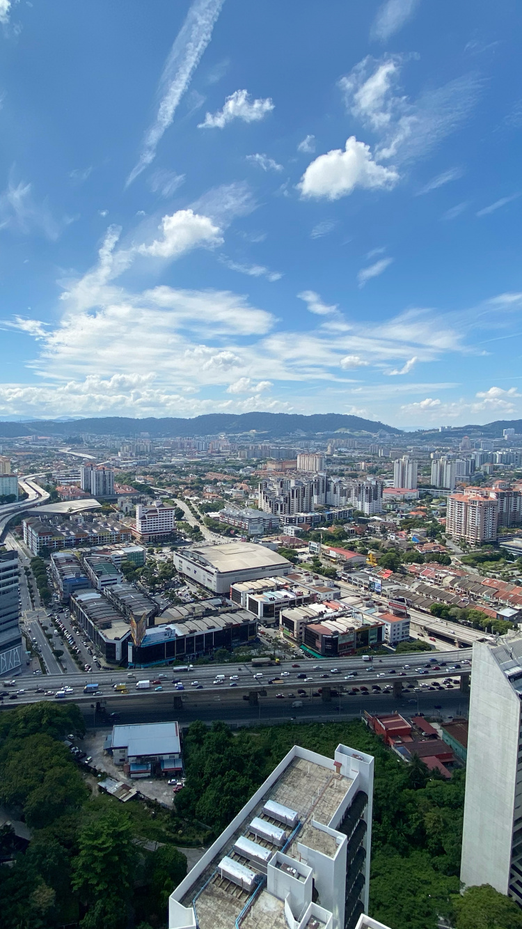 Обои дневное время, городской район, инфраструктура, город, пейзаж в разрешении 750x1334