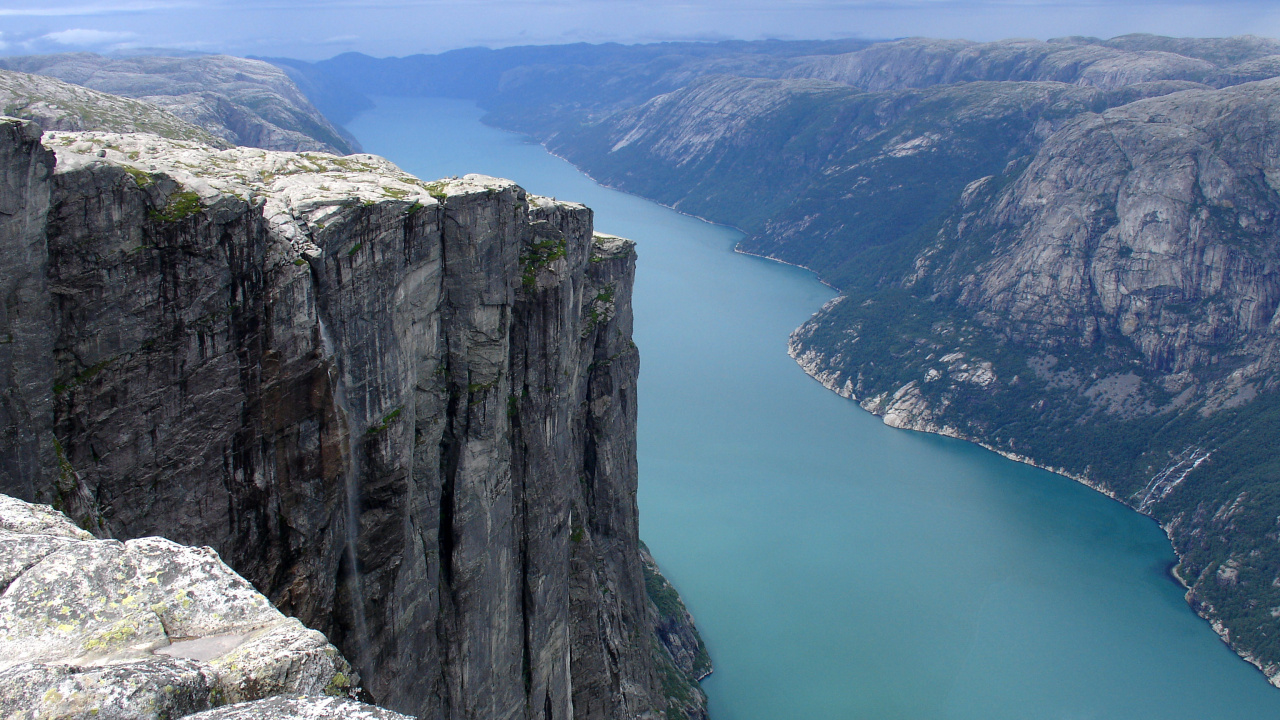 Обои кьераг, люсе, фьорд, ставангер, обрыв в разрешении 1280x720