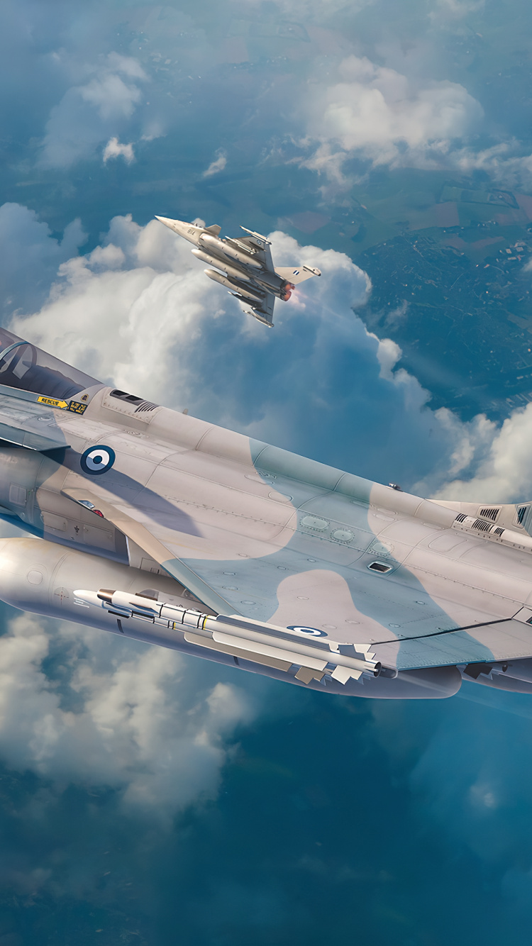 Обои ВВС Греции Рафале, военно-воздушные силы Греции, воздушные силы, дассо Мираж 2000, Dassault Aviation в разрешении 750x1334