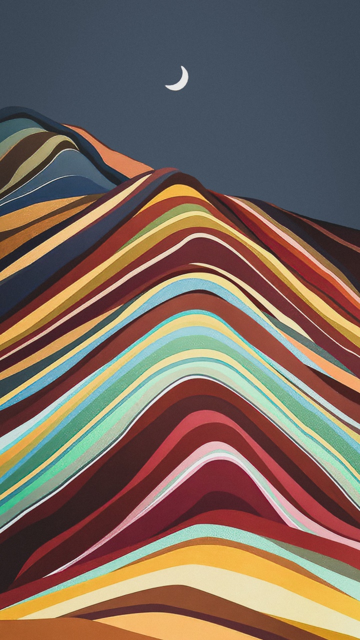 Обои луна, белые, свет, черный, полумесяц в разрешении 720x1280