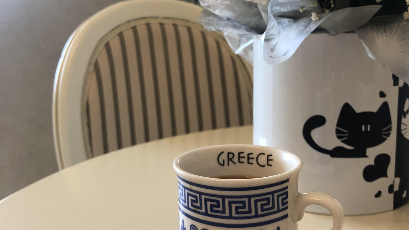 Обои кофейная чашка, чай, керамический материал, кофе, чайничек в разрешении 1366x768