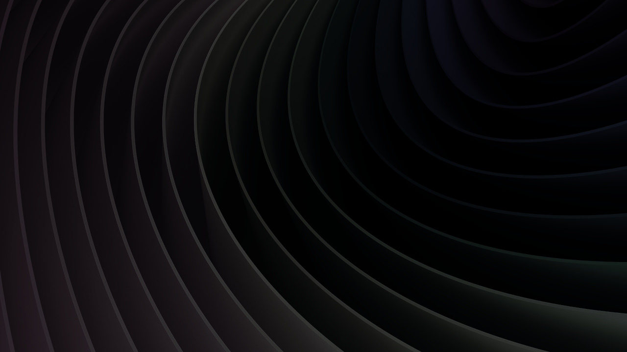 Обои круг, черный и белый, черный, монохромный, спираль в разрешении 1280x720