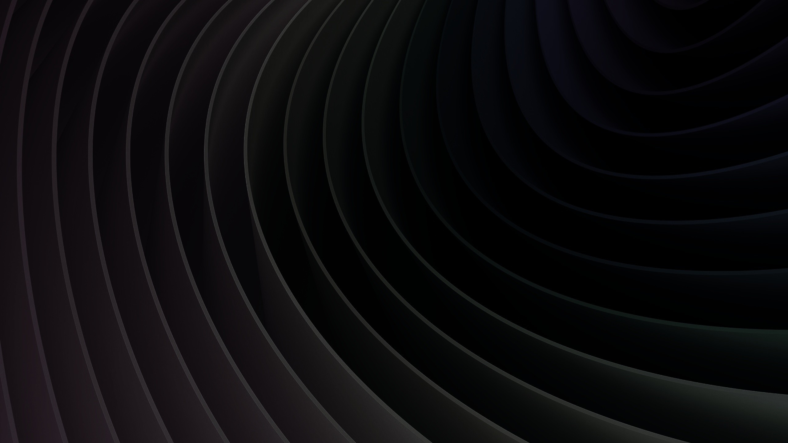 Обои круг, черный и белый, черный, монохромный, спираль в разрешении 2560x1440