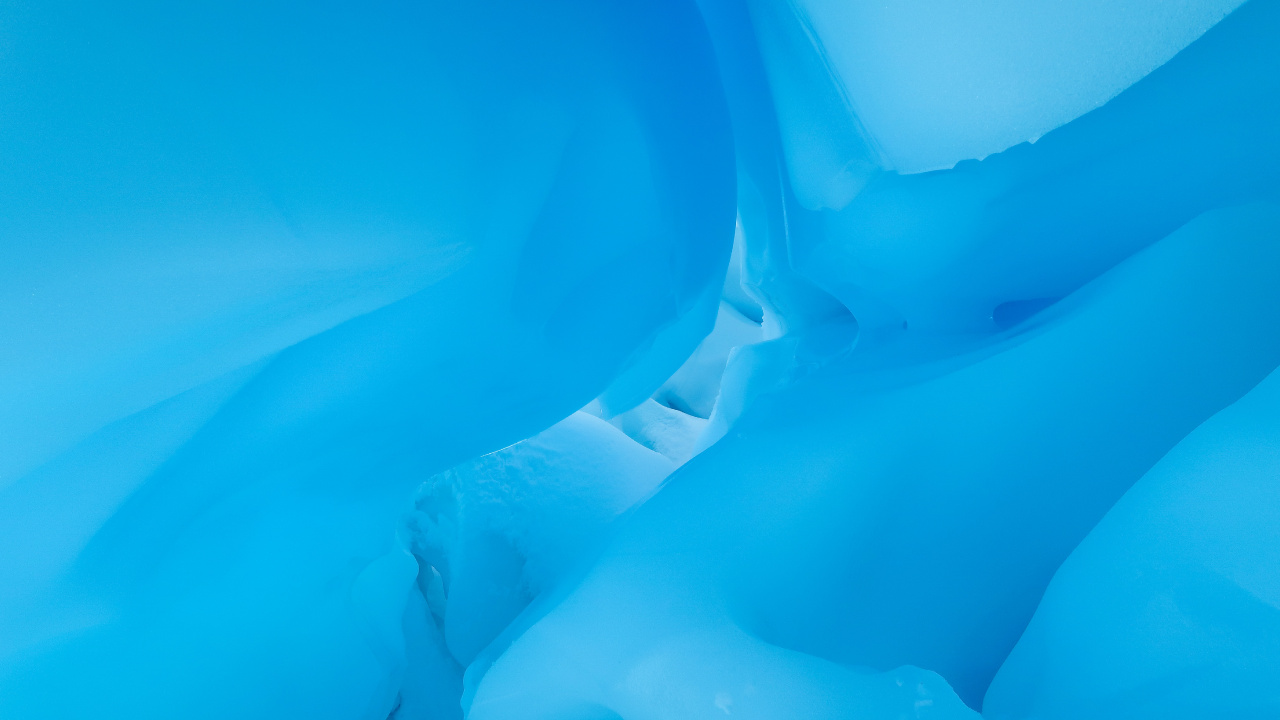 Обои синий, Аква, ледяная пещера, вода, бирюза в разрешении 1280x720