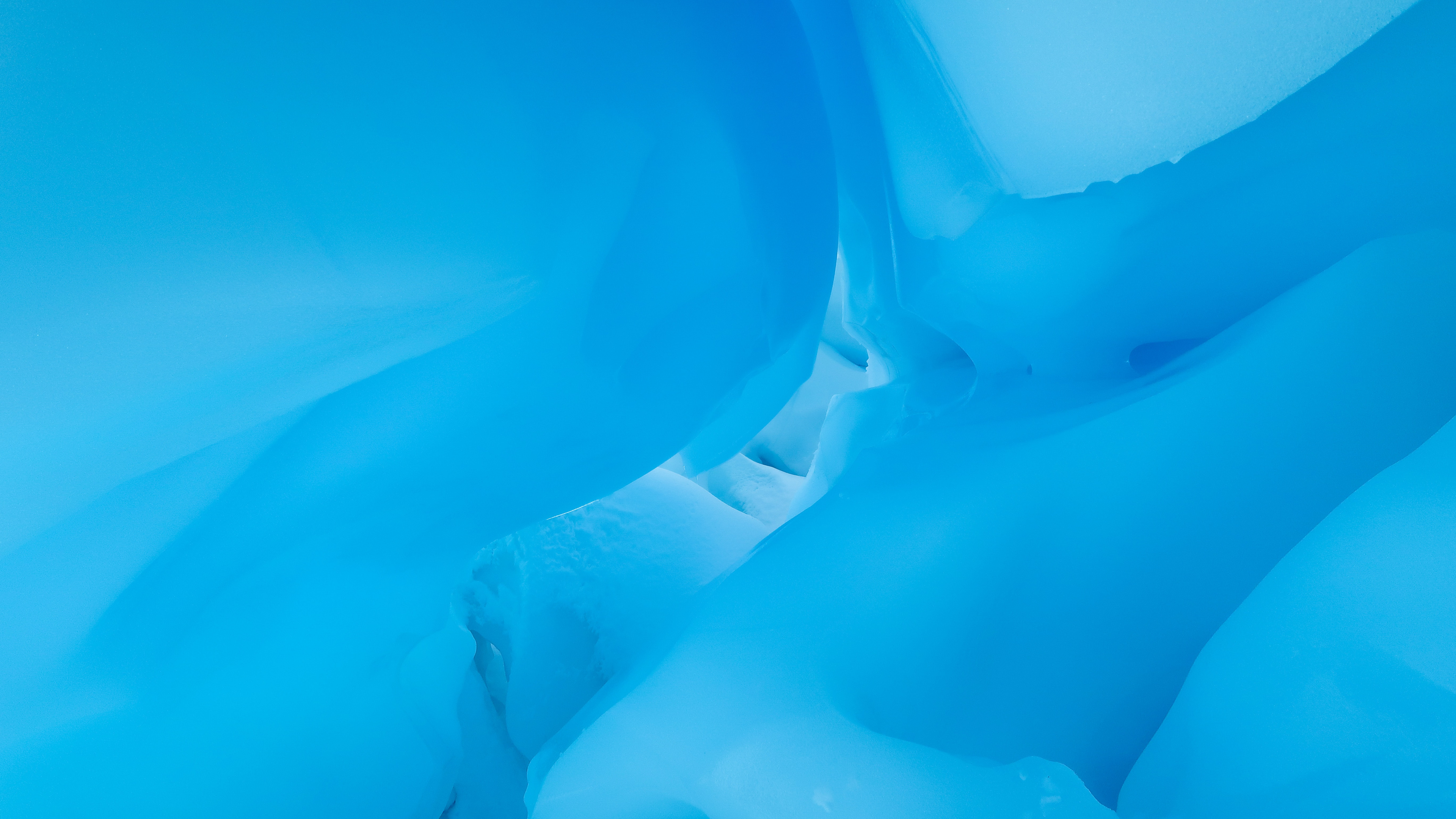 Обои синий, Аква, ледяная пещера, вода, бирюза в разрешении 3840x2160