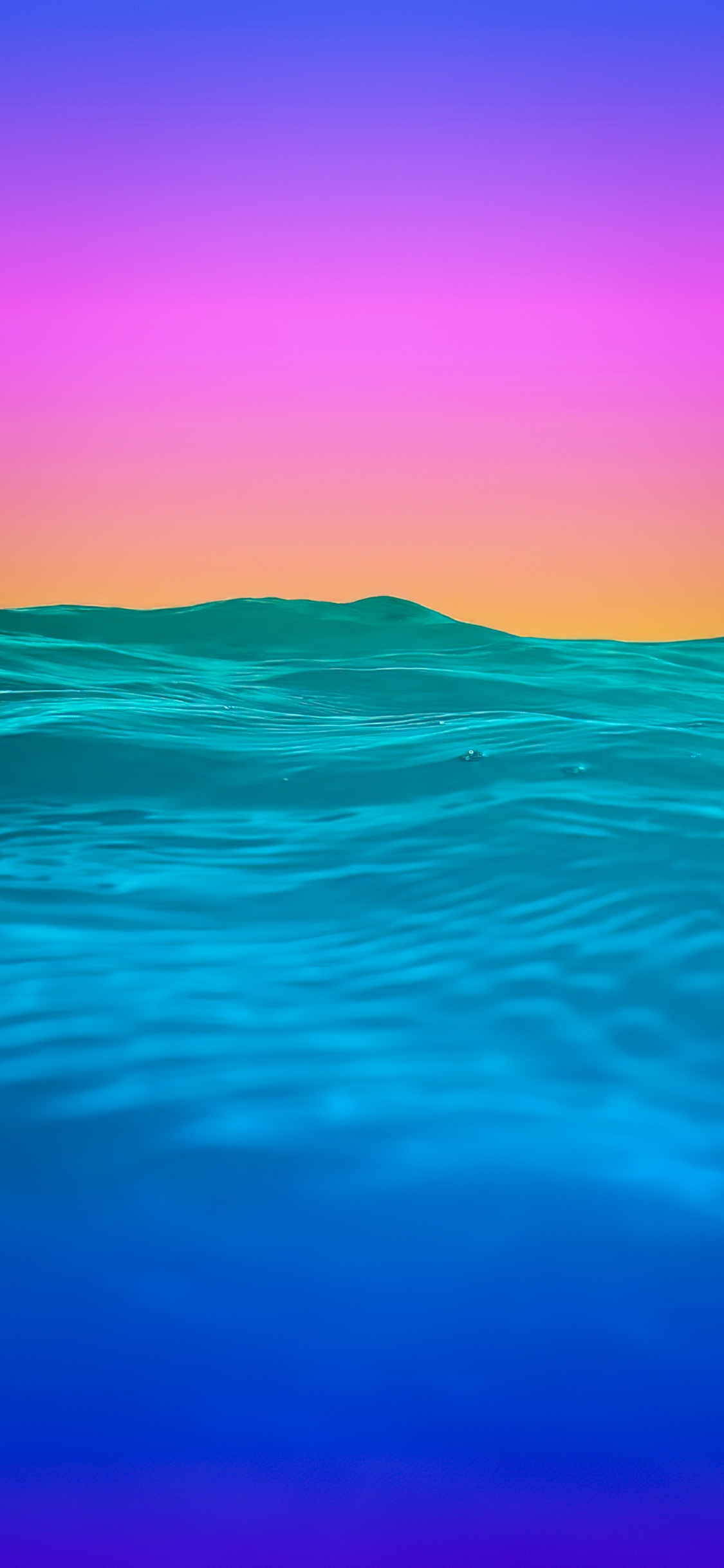 Обои море, вода, жидкий, синий, лазурный в разрешении 1125x2436