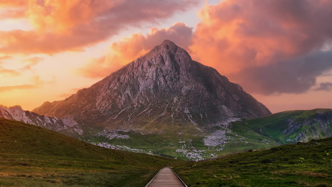 Обои облако, природа, вода, море, цветной в разрешении 1366x768