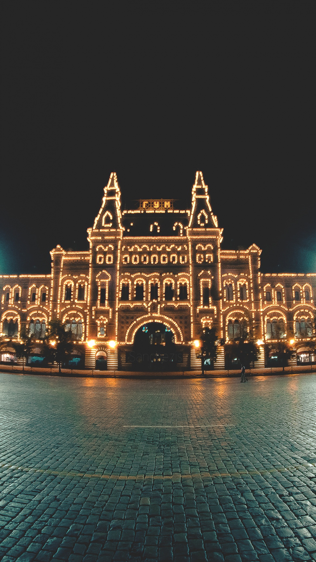 Обои камедь, Красная площадь, ориентир, ночь, город в разрешении 1080x1920