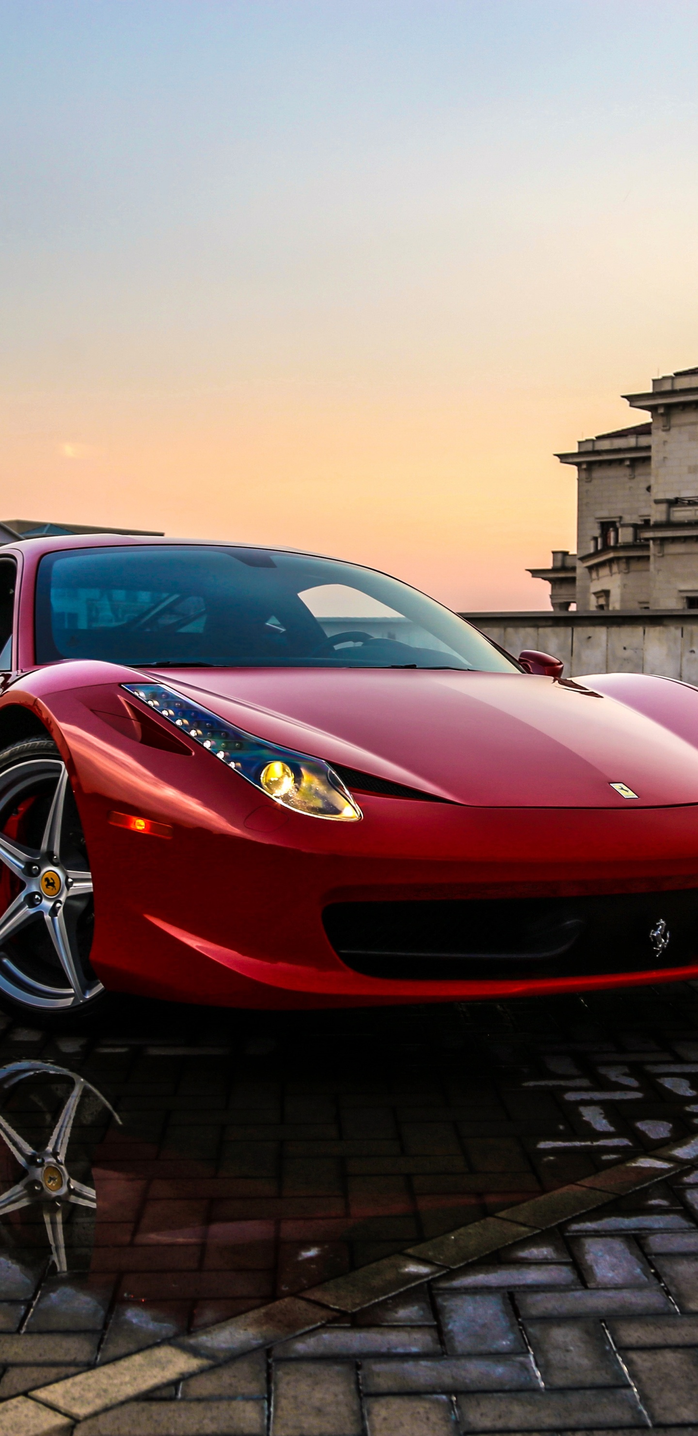 Обои Феррари 458, спорткар, авто, суперкар, кузов купе в разрешении 1440x2960