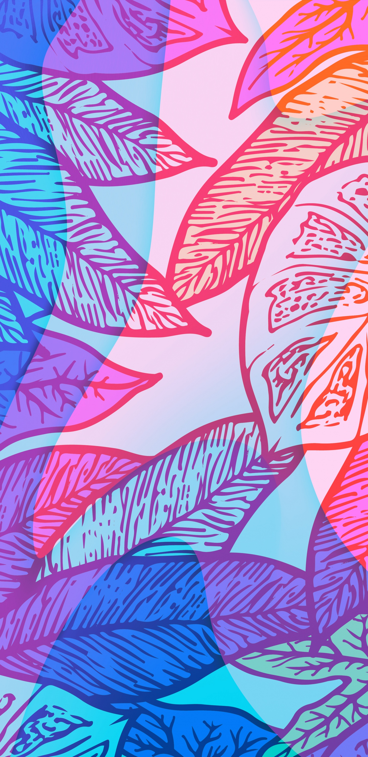 Обои постельное белье, живопись, арт, графический дизайн, акварельная живопись в разрешении 1440x2960