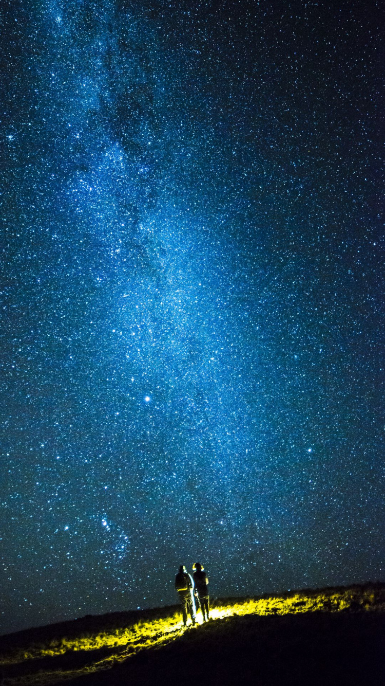 Обои Астрономия, атмосфера, звезда, космос, синий в разрешении 750x1334