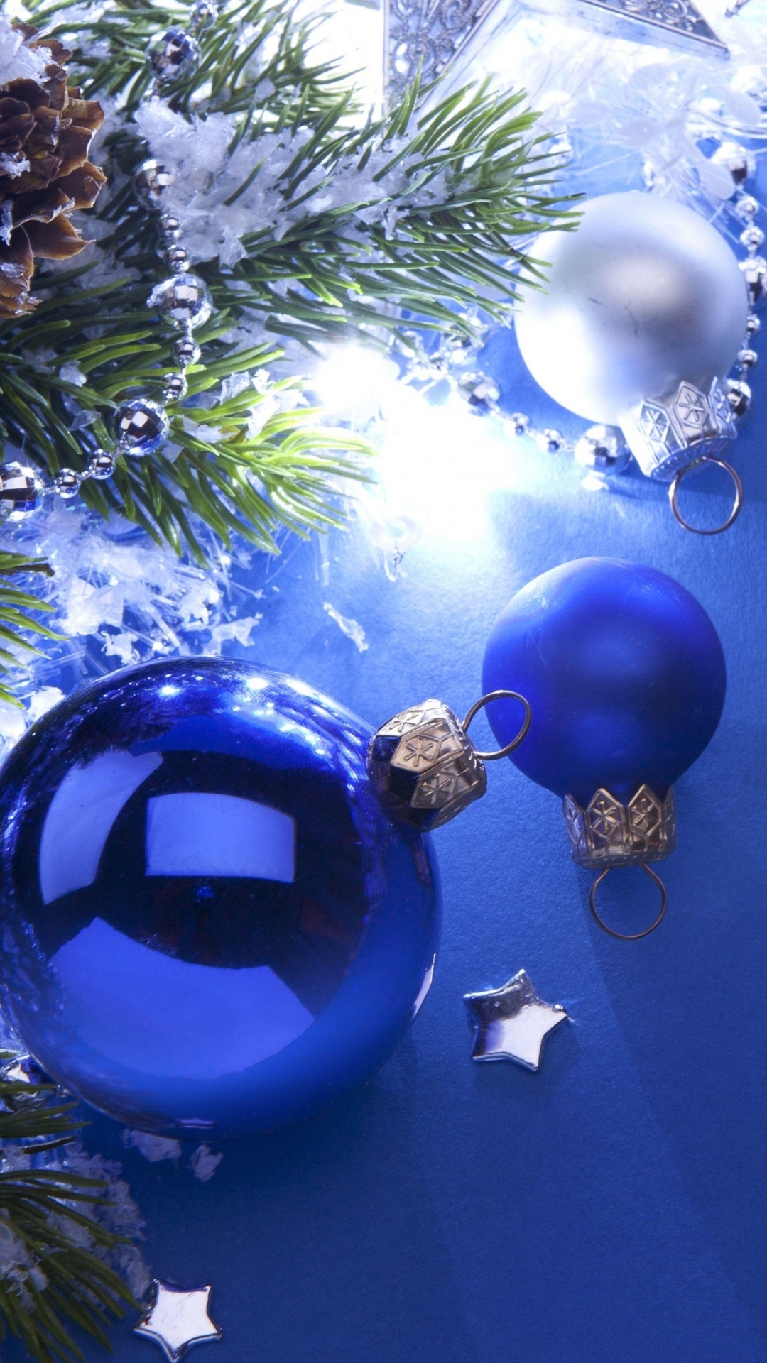 Обои синий, рождественский орнамент, Рождественские украшения, мажорель синий, синий кобальт в разрешении 1080x1920