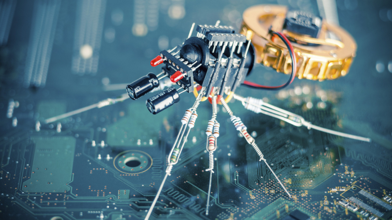 Обои нанотехнология, инженерия, электронная техника, технологии, пространство в разрешении 1366x768