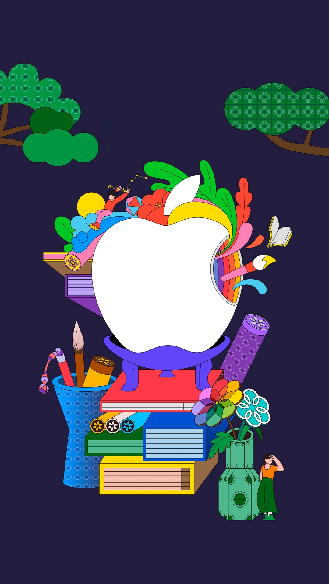 Обои яблоко, Авторизованный продавец фрисби Apple, магазин Apple, яблочный гаросугил, красный цвет в разрешении 1080x1920