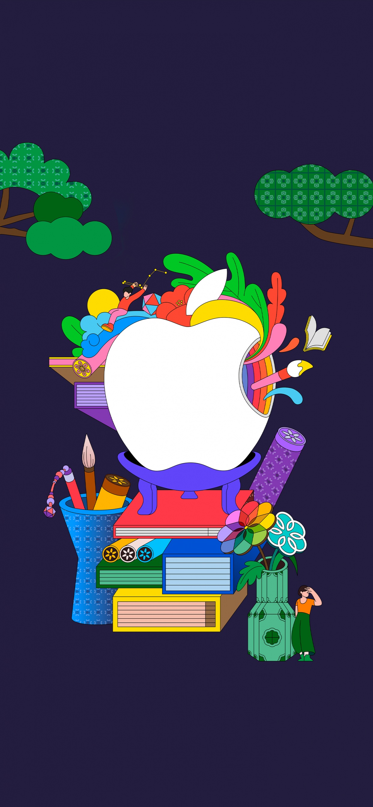 Обои яблоко, Авторизованный продавец фрисби Apple, магазин Apple, яблочный гаросугил, красный цвет в разрешении 1242x2688