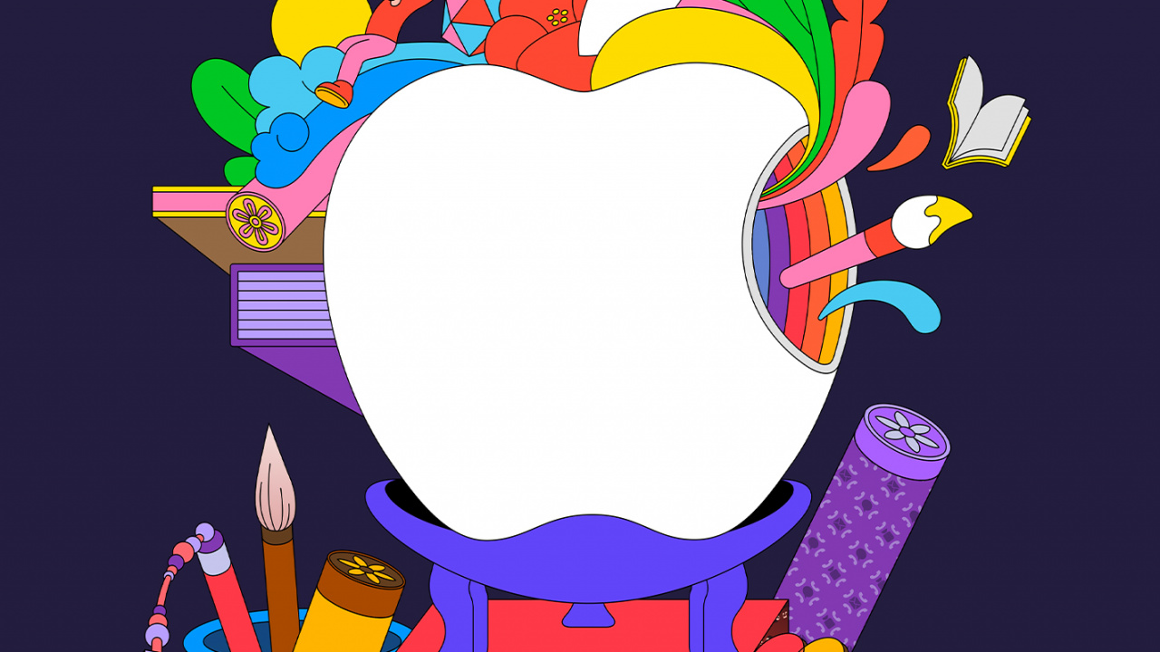 Обои яблоко, Авторизованный продавец фрисби Apple, магазин Apple, яблочный гаросугил, красный цвет в разрешении 1280x720