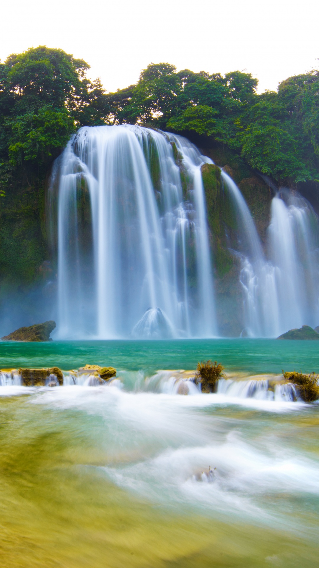 Обои водопад, гидроресурсы, водоем, природа, вода в разрешении 1080x1920