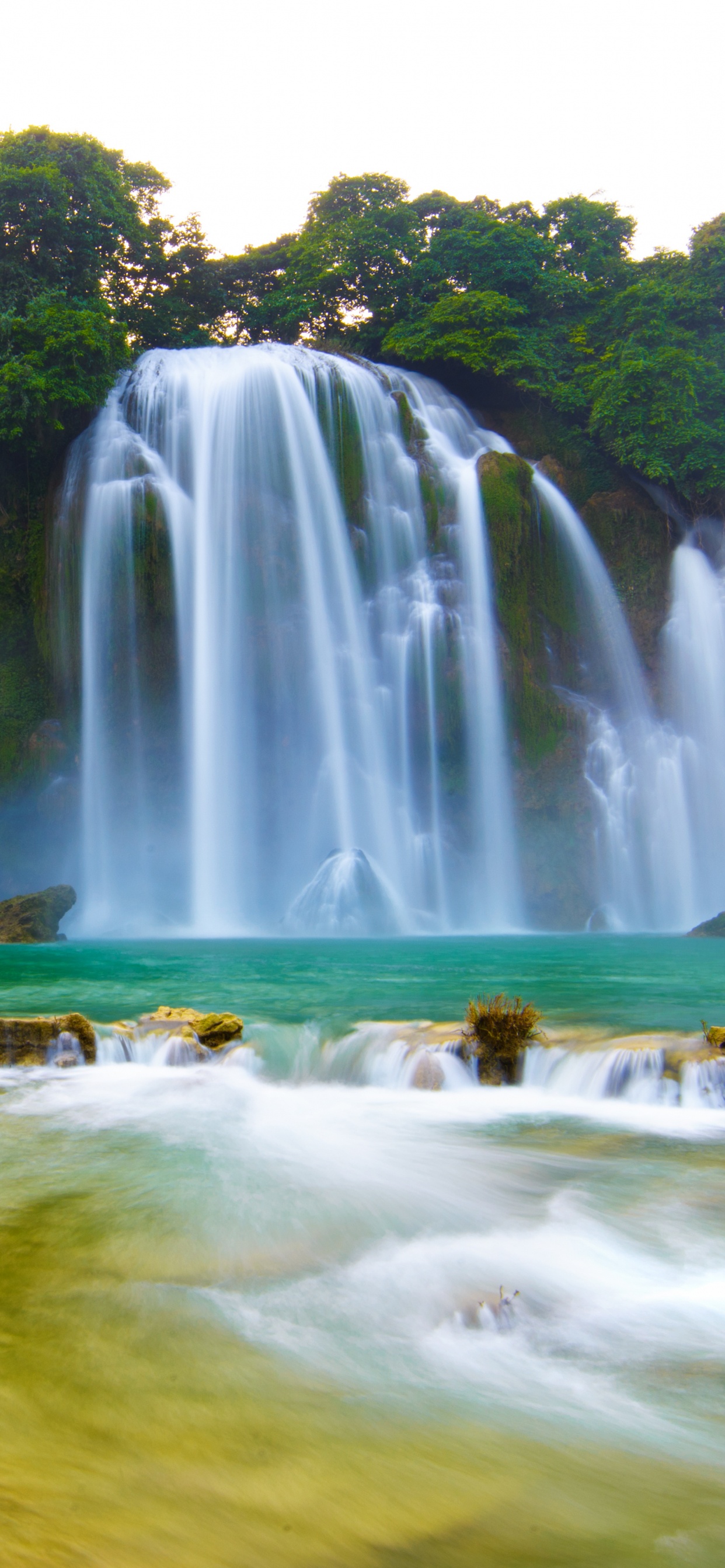 Обои водопад, гидроресурсы, водоем, природа, вода в разрешении 1242x2688