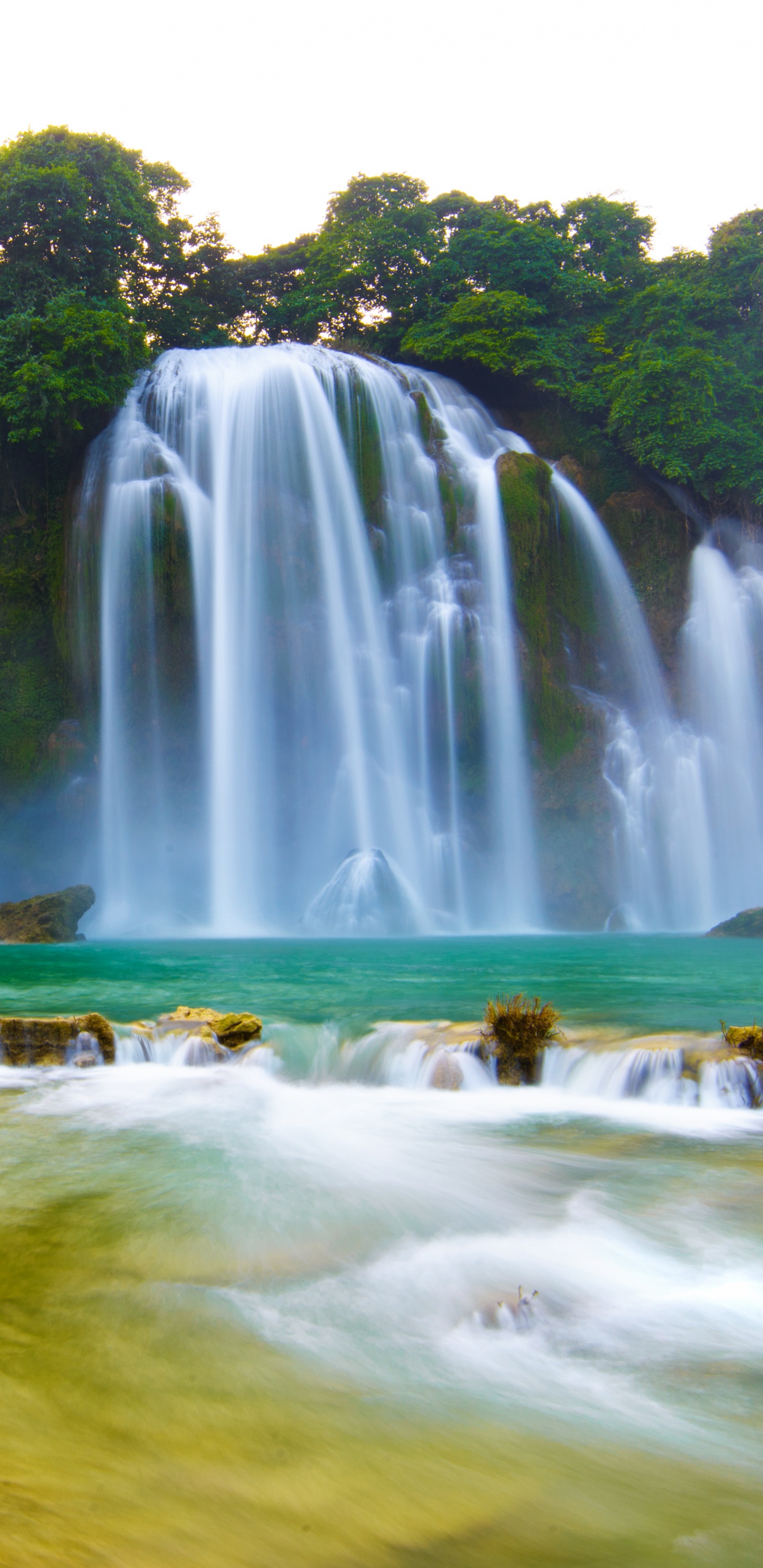 Обои водопад, гидроресурсы, водоем, природа, вода в разрешении 1440x2960