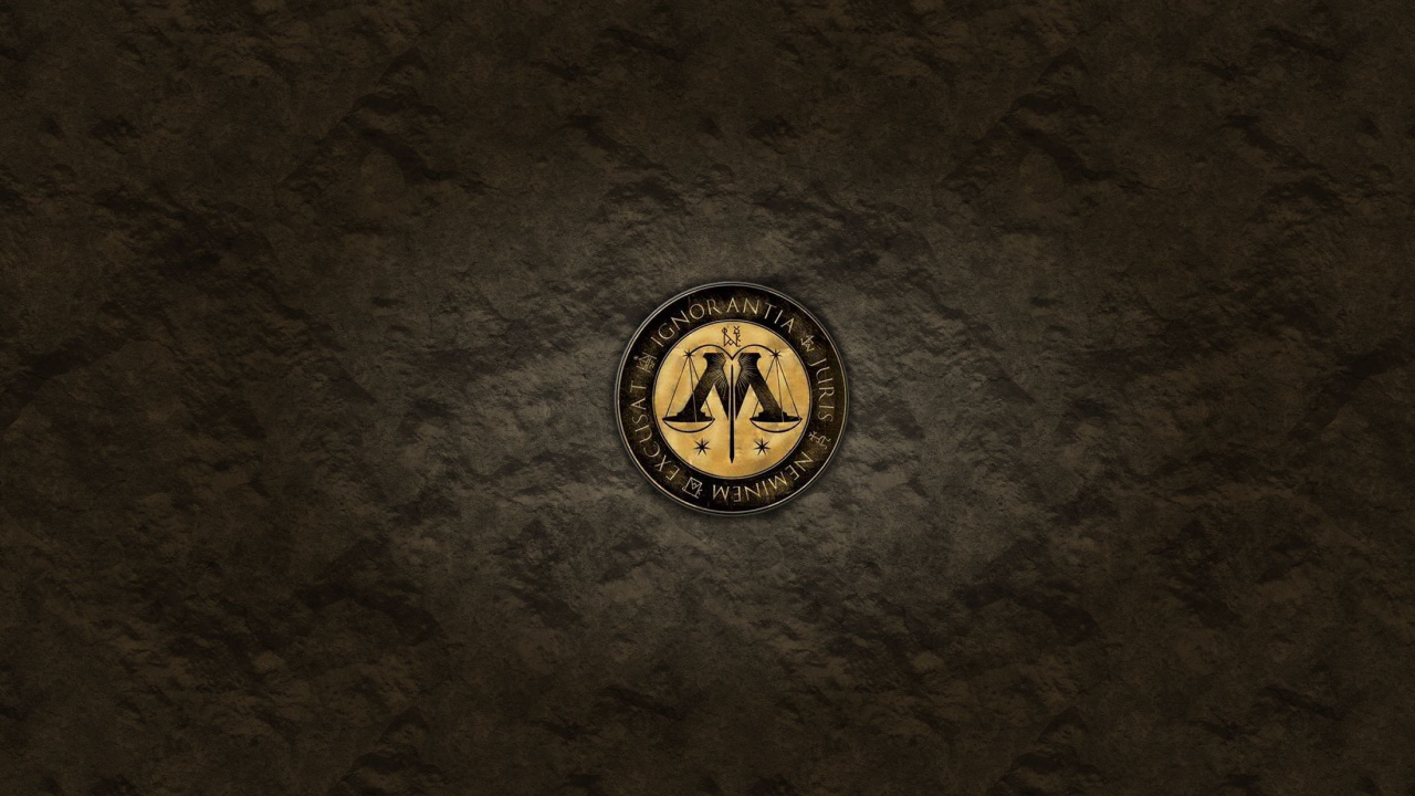 Обои Гарри Поттер, лого, графика, марка, темнота в разрешении 1280x720