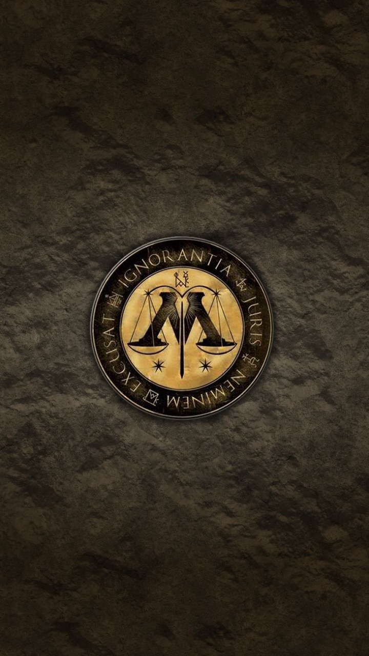 Обои Гарри Поттер, лого, графика, марка, темнота в разрешении 720x1280